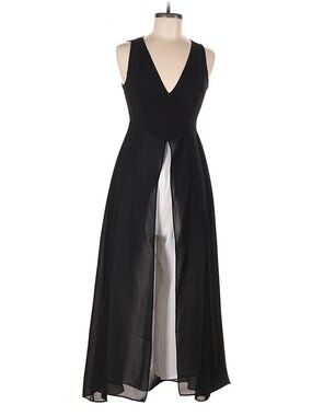 White House Black Market Flowy Empire Waist Jumpsuit with Overlay Size 4